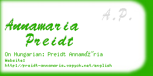 annamaria preidt business card
